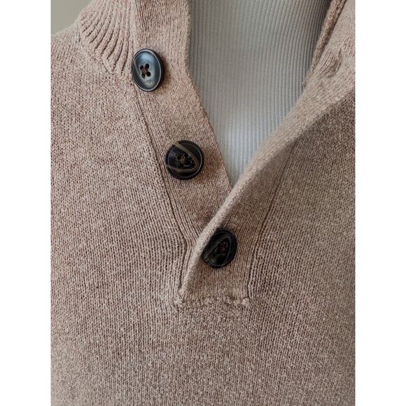 Banana Republic Sweater Men’s Small 100% Cotton Wool Blend 1/4 Button - Picture 2 of 7